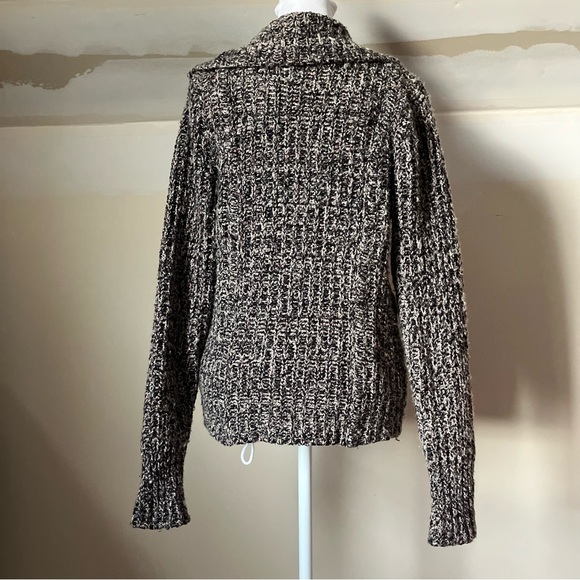 Free People Asymmetrical Moto Zip Knit Sweater Jacket size Medium - Picture 7 of 10